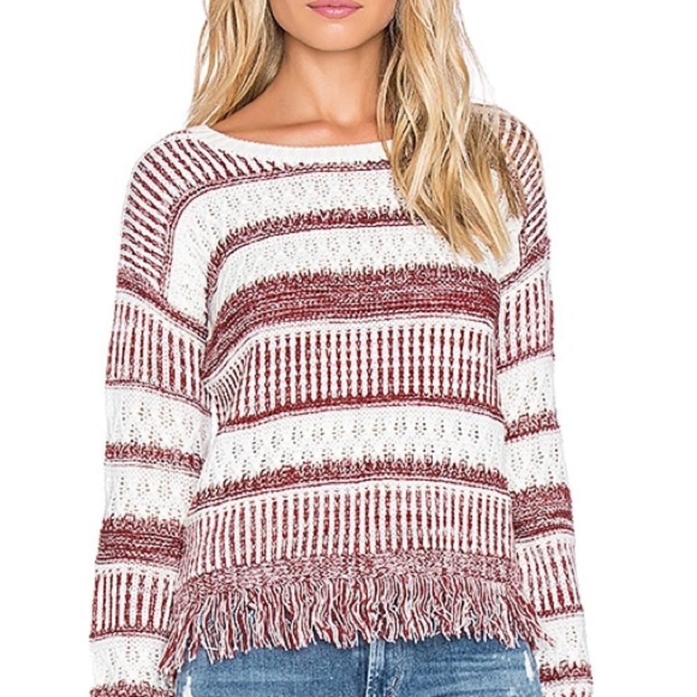 Mink Pink Fringe Sweater